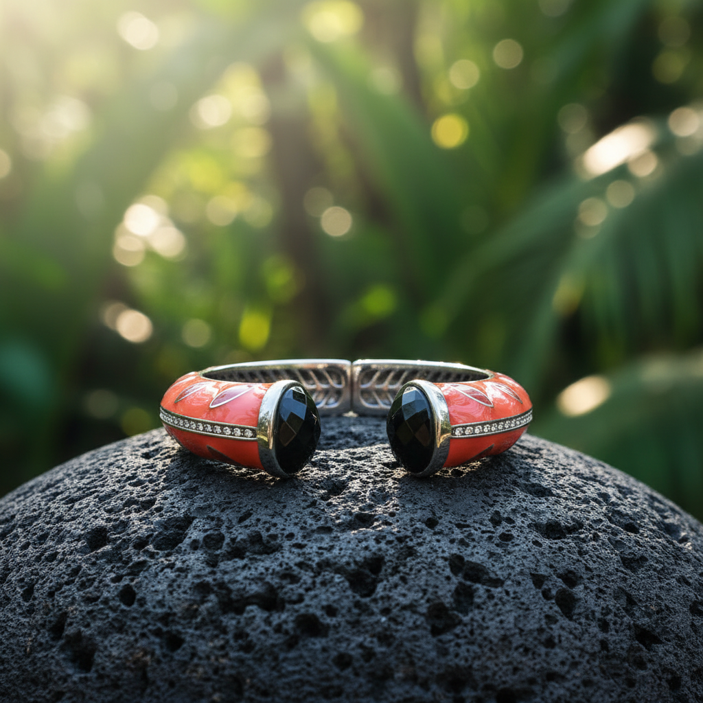 Bracciale Senja Corallo — Collezione Notte Tropicale